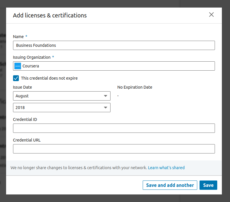 Coursera Certificates On Linkedin